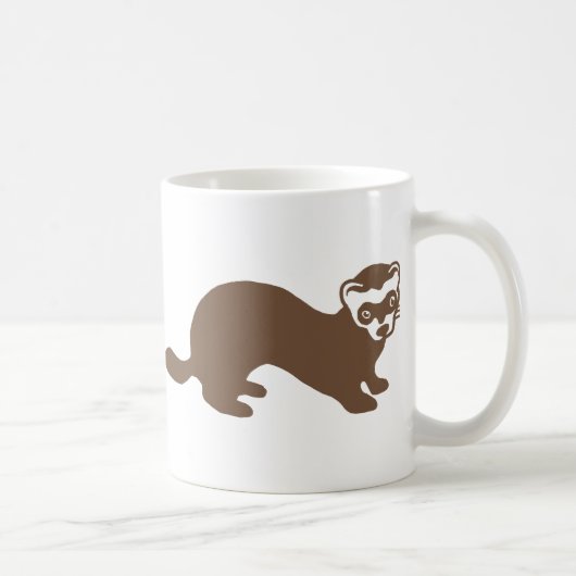 Niedlicher Frettgrafik Kaffeetasse (Rechts)