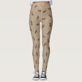 Niedlicher Frettgrafik Leggings (Vorderseite)