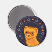 Niedlicher Frettkopf schmückend Tier Magnet (Vorderseite/Rückseite)