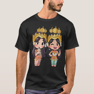 Niedlicher Freund von Chibi Style Cambodian Khmer  T-Shirt