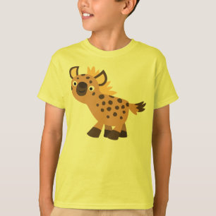 Niedlicher freundlicher Cartoon-Hyänen-KinderT - T-Shirt
