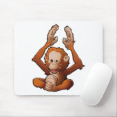 niedlicher freundlicher Orang-Utan Mousepad (Mit Mouse)