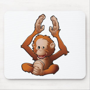 niedlicher freundlicher Orang-Utan Mousepad