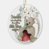 Niedlicher Freundschaftsbär Keramik Ornament (Links)