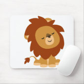 Niedlicher Friedlicher Cartoon Lion Mousepad (Mit Mouse)