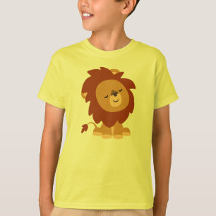 Niedlicher Friedlicher Cartoon Löwenkinder T - Shi T-Shirt