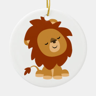 Niedlicher Friedlicher Cartoon Löwenzunge Keramik Ornament
