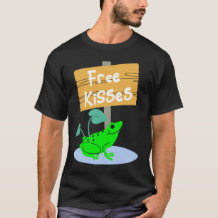 Niedlicher Frog bietet Freie Küsse an T-Shirt