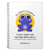 Niedlicher Frog GLÜCKLICH, MICH Christlich Notizblock (Vorderseite)