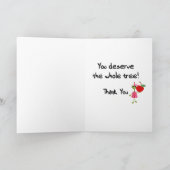 Niedlicher Frog in einem Kleid Guter Lehrer Wertsc Dankeskarte (Innenseite)