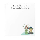 Niedlicher Frog & Teich, Lehrerbewertung, kundensp Notizblock (Vorderseite)