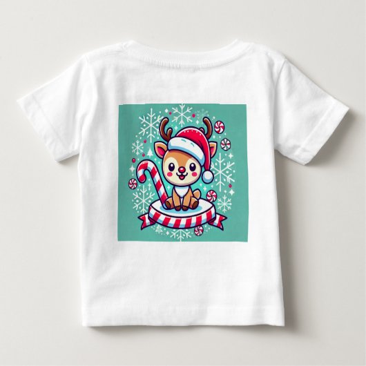 "Niedlicher Frohe Weihnachts-Baby-T - Shirt - Ador (Rückseite)
