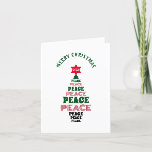 Niedlicher Frohe Weihnachtsbaum Elegant Weiß Feiertagskarte