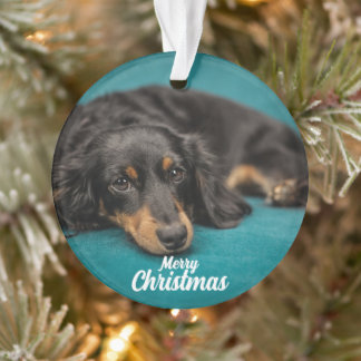Niedlicher Frohe Weihnachtshunde Keramik Ornament