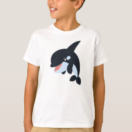 Niedlicher froher Cartoon Killer Whale Children T  T-Shirt