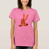 Niedlicher froher Cartoon Rabbit Women T - Shirt (Vorderseite)