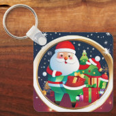 "Niedlicher froher Weihnachten Schlüsselanhänger - (Vorderseite)