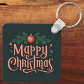 "Niedlicher froher Weihnachten Schlüsselanhänger - (Rückseite)