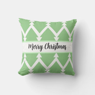 Niedlicher froher Weihnachtsbaum Design Light Gree Kissen