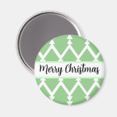 Niedlicher froher Weihnachtsbaum Design Light Gree Magnet (Vorderseite/Rückseite)