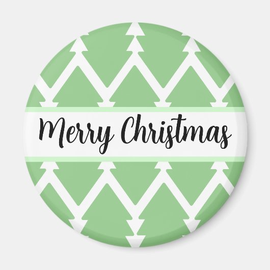 Niedlicher froher Weihnachtsbaum Design Light Gree Magnet (Vorne)