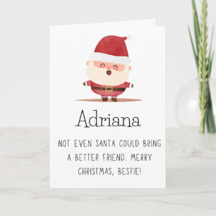 Niedlicher froher Weihnachtsgeburtsname eingeklapp Feiertagskarte
