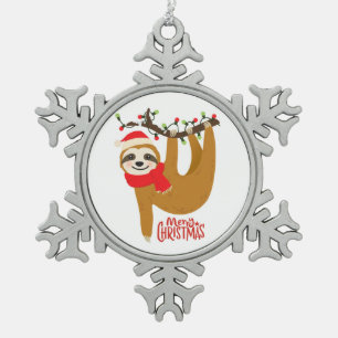 Niedlicher froher Weihnachtslieder Schneeflocken Zinn-Ornament