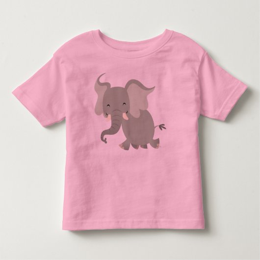 Niedlicher fröhlicher Cartoon-Elefant-KinderT - Kleinkind T-shirt (Vorderseite)