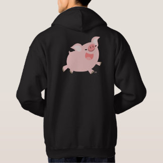 Niedlicher fröhlicher Cartoon Pig Hoodie