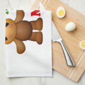 Niedlicher fröhlicher Kuss ein Elch-Weihnachten Handtuch (Viertel Falte)