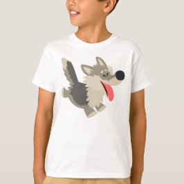 Niedlicher Frolicsome Cartoon Wolf Children T - Sh T-Shirt