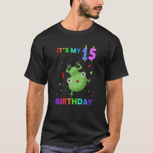 Niedlicher Frosch 15. Geburtstagsfrösche T-Shirt