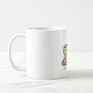 Niedlicher Frosch am Campfire Hoppy Camper Puff Kaffeetasse