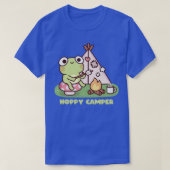 Niedlicher Frosch am Campfire Hoppy Camper Puff T-Shirt (Design vorne)