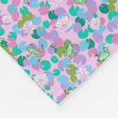 Niedlicher Frosch Art Pink Fleece Blanket für Girl (Ecke)