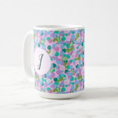 Niedlicher Frosch Art rosa Wasserlilien Custom Mon Kaffeetasse (Vorderseite Links)