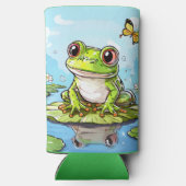 Niedlicher Frosch auf einem Lily Pad Niedlich Pers Selters Dosenkühler (Rückseite)
