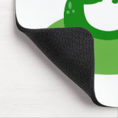 Niedlicher Frosch auf Lily Pad mit Ladybug-Illustr Mousepad (Ecke)