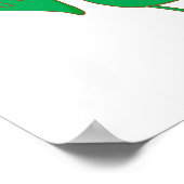 niedlicher Frosch aus grünem Cartoon Poster (Ecke)