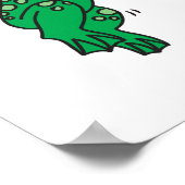 niedlicher Frosch beim Basketball Poster (Ecke)