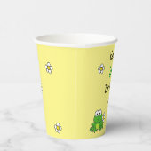 Niedlicher Frosch Birthday Gelbe Party Papier Cup Pappbecher (Rechts)