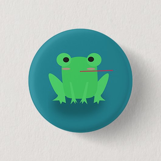 Niedlicher Frosch Button (Vorderseite)