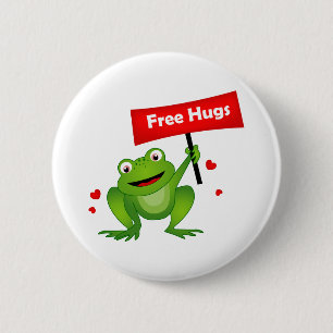 niedlicher Frosch Button