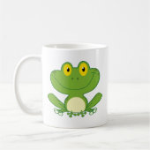 Niedlicher Frosch-Cartoon-Charakter Kaffeetasse (Links)