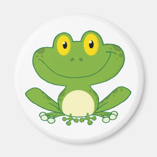 Niedlicher Frosch-Cartoon-Charakter Magnet
