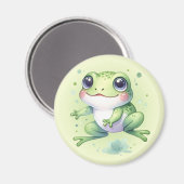Niedlicher Frosch-Cartoon Magnet (Vorderseite/Rückseite)
