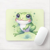 Niedlicher Frosch-Cartoon Mousepad (Mit Mouse)