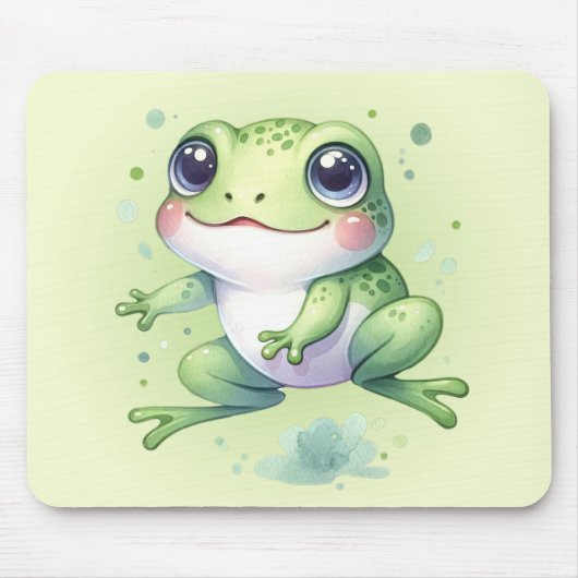 Niedlicher Frosch-Cartoon Mousepad (Vorne)
