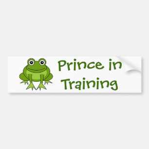 Niedlicher Frosch-Cartoon - Prinz im Training Autoaufkleber