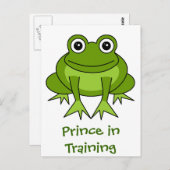 Niedlicher Frosch-Cartoon - Prinz im Training Postkarte (Vorne/Hinten)
